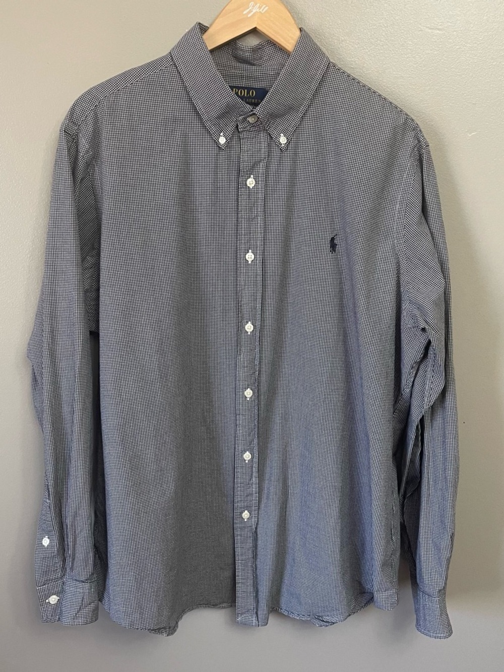 Polo Ralph Lauren Long Sleeve Classic Fit Gingham Button Down, size Large